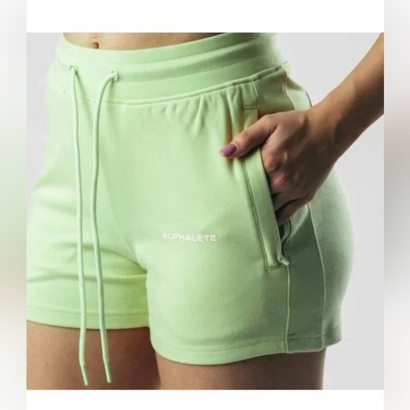 Alphalete Women's Essential Core Athletic Shorts GREEN - Picture 1 of 9